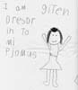 [Lucy's Self Portrait and writing - July 2002]
